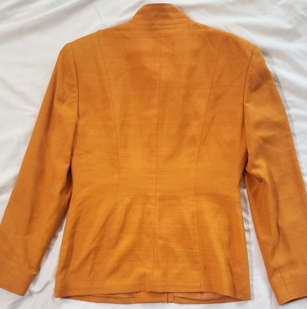 Dana Buchman %100 Silk Blazer Sz 4 - Picture 7 of 10